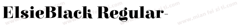 ElsieBlack Regular字体转换